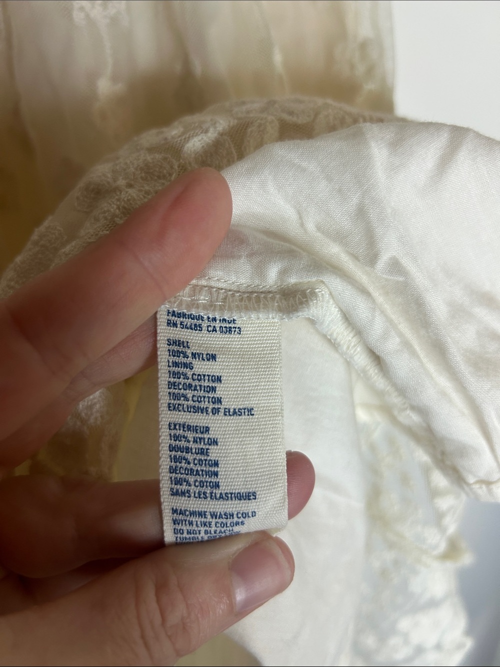 American Eagle Ivory Lace Boho Mini Dress - Picture 6 of 9